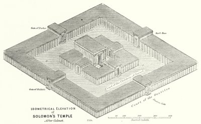 Salamon templomának izometrikus magassága, Calmet után (metszet) alkotó: English School