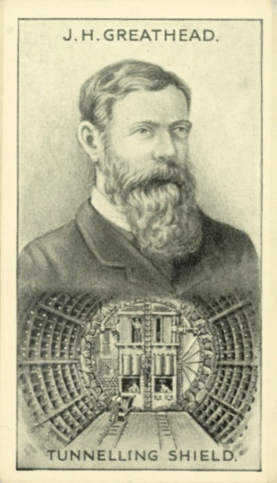 JH Greathead, alagútépítő pajzs (litográfia) alkotó: English School