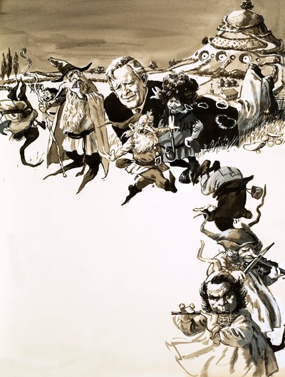J. R. R. Tolkien és a Gyűrűk Ura szereplői alkotó: English School
