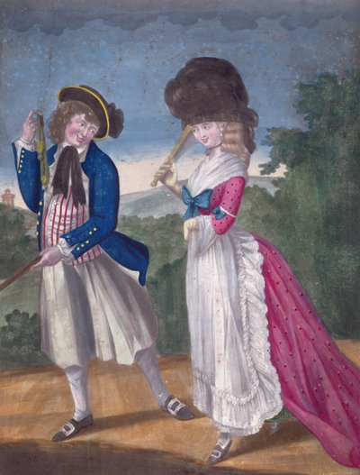 Jack Oakham jelt ad egy eljegyzésre, 1781 alkotó: English School