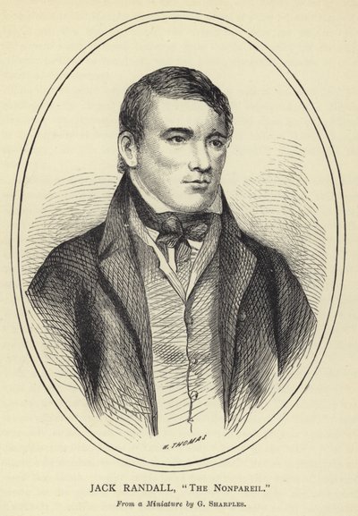 Jack Randall, The Nonpareil, From a Miniature, G Sharples alkotó: English School