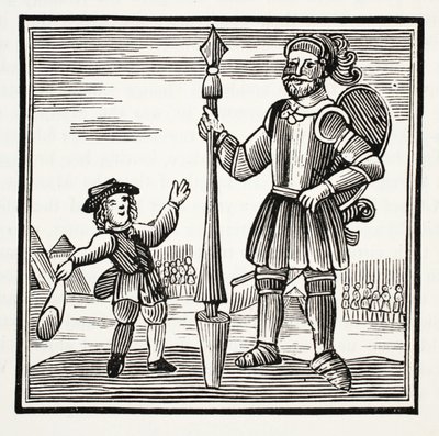 Jack és az óriás, illusztráció a Chap-books of the Eighteenth Century-ből, John Ashton, pub. 1882 alkotó: English School