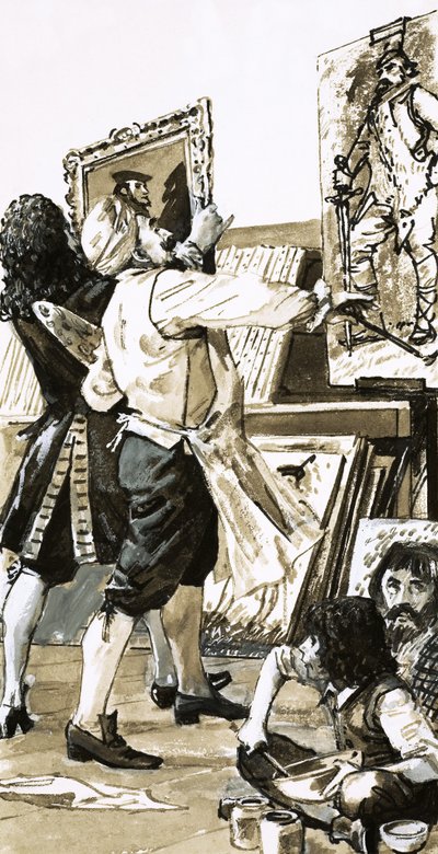 Jacobus de Wet festménye a Holyrod House-ban alkotó: English School