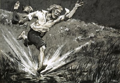 James Bruce a szerinte a Kék-Nílus felé rohant alkotó: English School