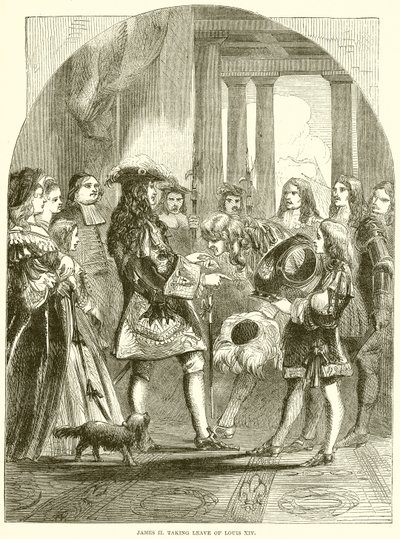 Jakab II. búcsút vesz XIV. Lajostól alkotó: English School