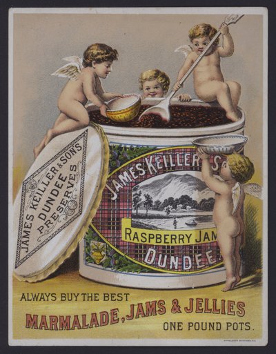 James Keller & Sons Dundee lekvár, reklám (chromolitho) alkotó: English School