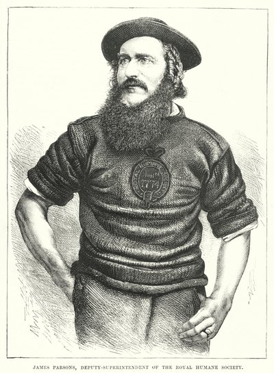 James Parsons, a Royal Humane Society főfelügyelő-helyettese (metszet) alkotó: English School