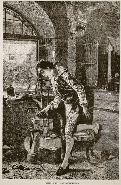 James Watt kísérletezik alkotó: English School