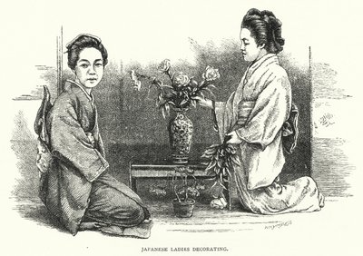 Japán női díszítés (metszet) alkotó: English School