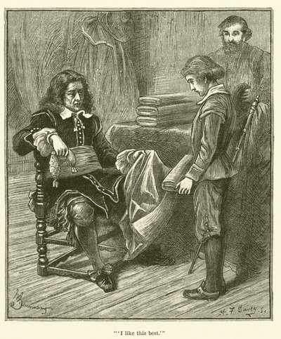 Jean Baptiste Colbert kisfiúként, "Ezt szeretem a legjobban" (metszet) alkotó: English School