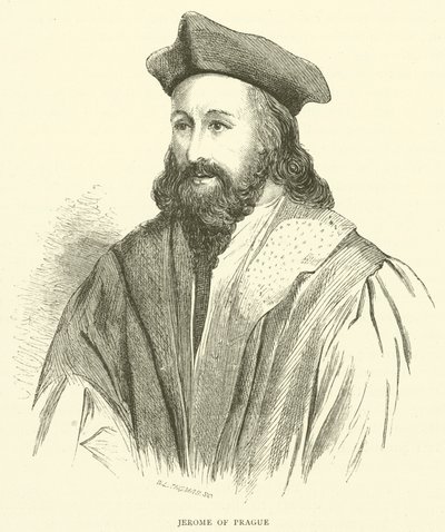 Prágai Jeromos (metszet) alkotó: English School