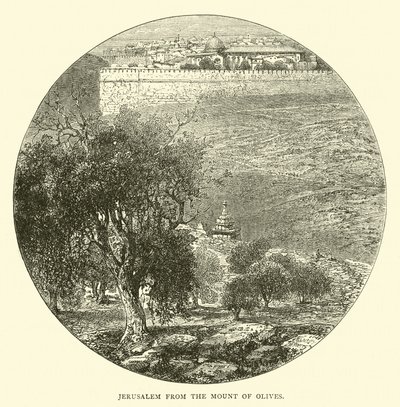 Jeruzsálem az Olajfák hegyéről alkotó: English School