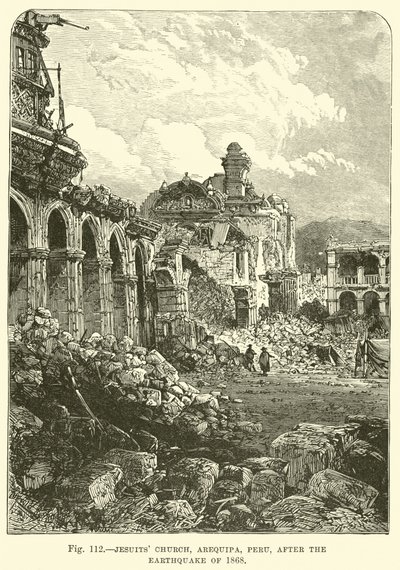 Jezsuiták temploma, Arequipa, Peru, az 1868-as földrengés után alkotó: English School
