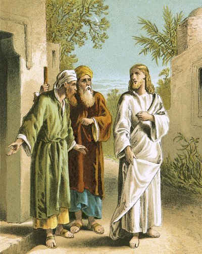 Jézus és a két tanítvány Emmausban alkotó: English School