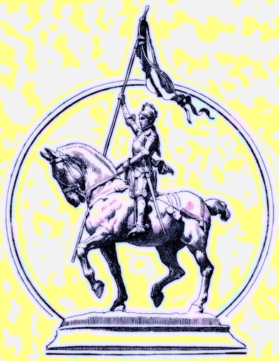 Joan of Arc, H. O. Arnold-Forster illusztrációja Anglia történelméhez, 1897-ben (digitálisan javított kép) alkotó: English School