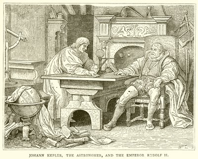 Johann Kepler csillagász és Rudolf császár II alkotó: English School
