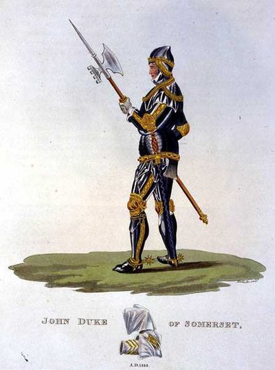 John Beaufort, Somerset hercege (1403-44) 1444, W. Maddocks metszete, Samuel Rush Meyrick "Ancient Armour" című művéből. alkotó: English School