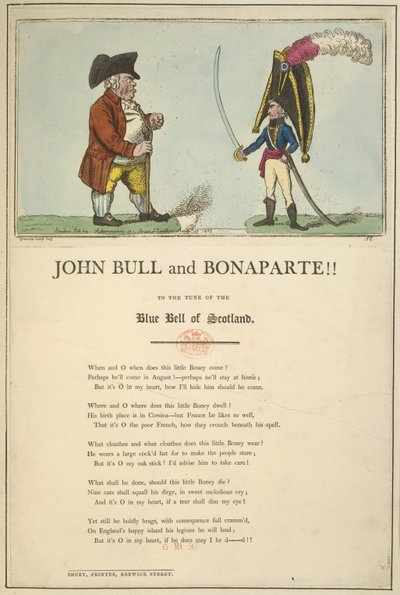John Bull és Bonaparte alkotó: English School