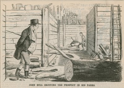 John Bull élvezi a kilátást a parkjaiban alkotó: English School