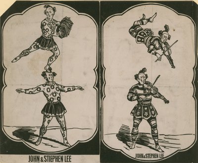 John Lee és Stephen Lee, cirkuszi akrobaták és zenészek alkotó: English School