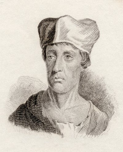 John Leland, az 1825-ben kiadott "Crabbes Historical Dictionary" című műből. alkotó: English School