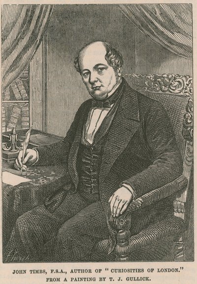 John Timbs, az FSA, a Curiosities of London szerzője T. J. Gullick festményéből alkotó: English School