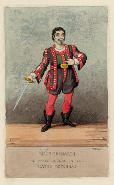 Joseph Grimaldi Vanderdecken szerepében A repülő hollandban alkotó: English School