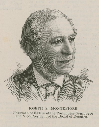 Joseph S Montefiore, a Portugál Zsinagóga Vének elnöke és a Képviselőtestület alelnöke alkotó: English School