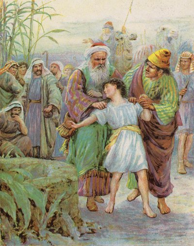 Joseph Sold into Captivity (színes litográfia) alkotó: English School