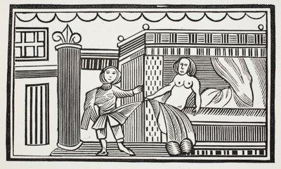 Joseph és szeretője, illusztráció a Chap-books of the Eighteenth Century-ből, John Ashton, pub. 1882 alkotó: English School