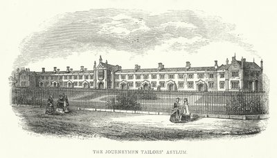 Asyl der Schneidergesellen, Haverstock Hill, London (Gravur) von English School