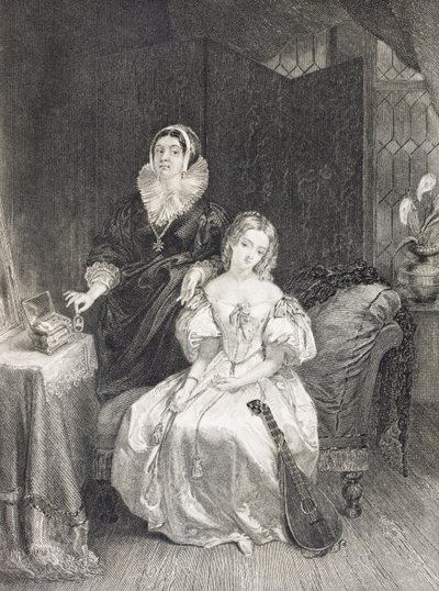 Júlia és ápolója, a "Történelmi arcképek galériájából", 1880 körül jelent meg alkotó: English School