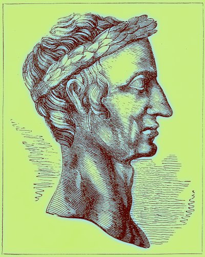 Julius Caesar, illusztráció a The Illustrated History of the World-ből, megjelent 1880 körül (digitálisan javított kép) alkotó: English School