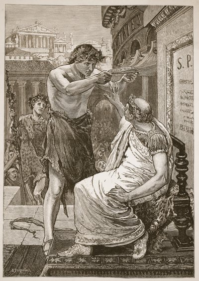 Julius Caesar visszautasítja az Anthony által felajánlott koronát alkotó: English School