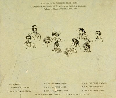 Kulcstányér a királyi család portréjához az Osborne House-ban, 1857 (lásd: 190050) alkotó: English School