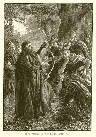 Alfréd király a dán táborban, 895 alkotó: English School
