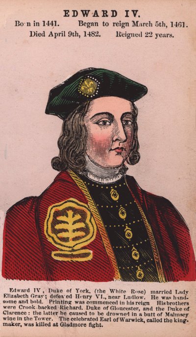 IV. Edward király (színes metszet) alkotó: English School