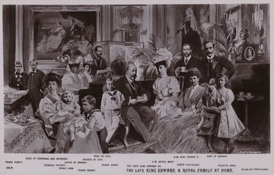 VII. Edward király és családja (litho) alkotó: English School