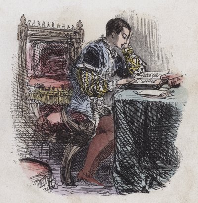 VI. Edward király felolvasása (színes metszet) alkotó: English School