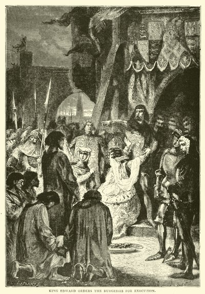 Edward király elrendeli a Burgess-ek kivégzését alkotó: English School