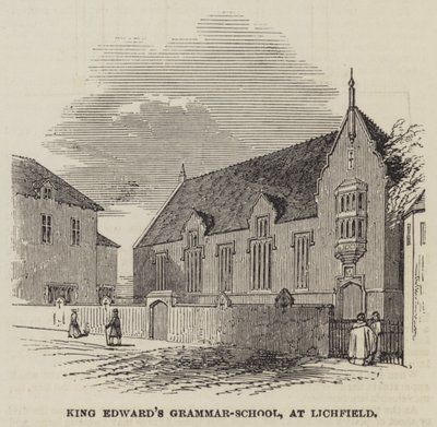 Edward King Grammar-School, Lichfield (metszet) alkotó: English School