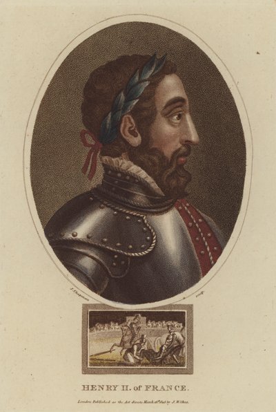 Henrik francia király (színes metszet) alkotó: English School