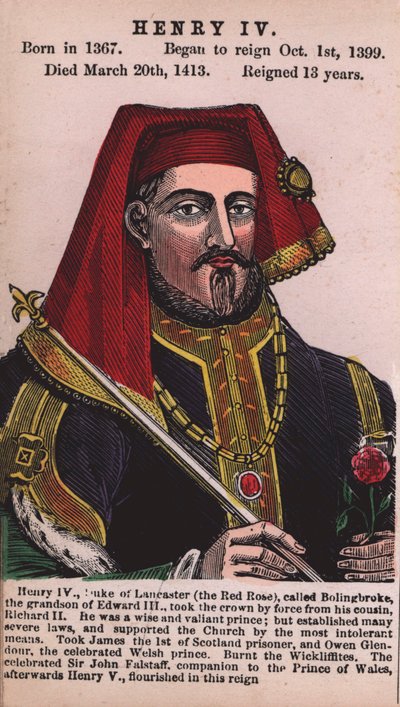 IV. Henrik király (színes metszet) alkotó: English School