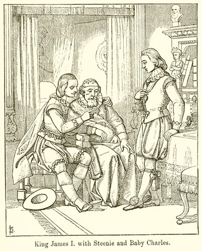 I. Jakab király Steenie-vel és Charles babával alkotó: English School