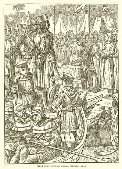 János király aláírta a Magna Chartát, 1215 alkotó: English School