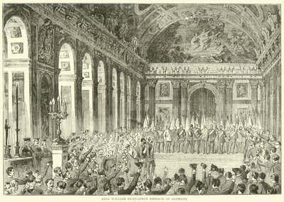 Vilmos királyt 1870 decemberében Németország császárává kiáltották ki alkotó: English School