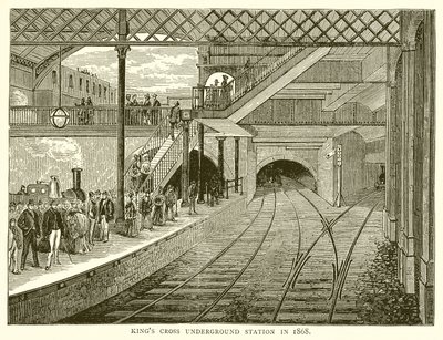Kings Cross metróállomás 1868-ban alkotó: English School