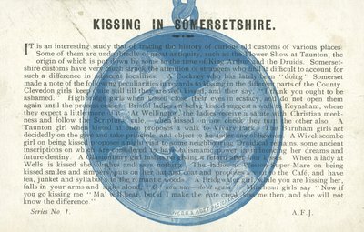 Csók Somersetben (litho) alkotó: English School