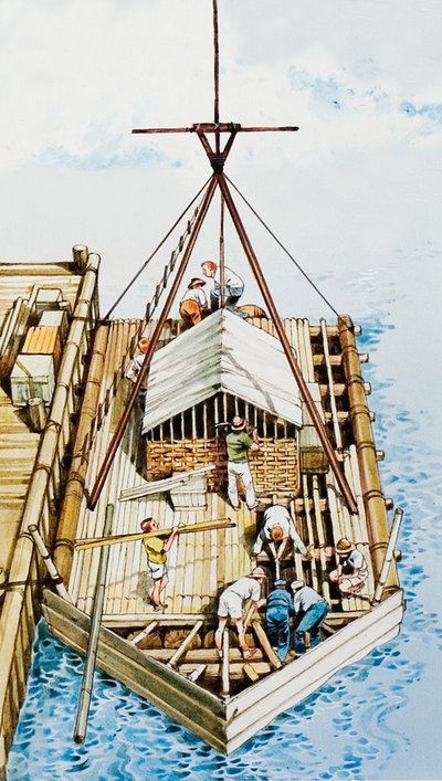 A Kon-Tiki balsa fából készül alkotó: English School