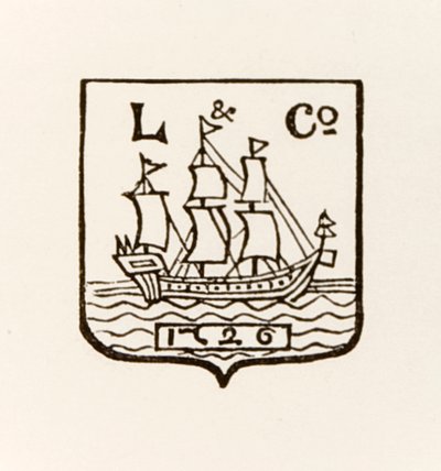 A Longmans Green and Company által használt L & Co Ship 1726 logó alkotó: English School